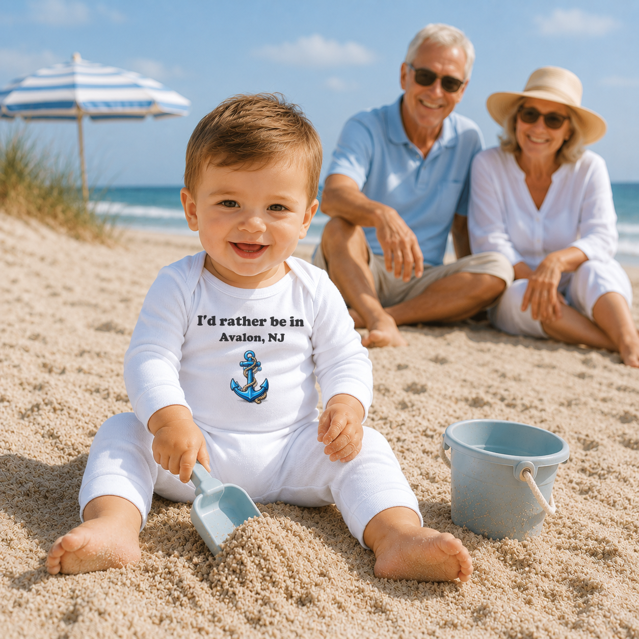 Personalized Infant Long Legged Baby Rib Bodysuit